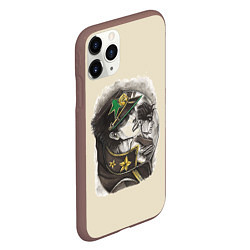 Чехол iPhone 11 Pro матовый Jotaro Kujo, цвет: 3D-коричневый — фото 2