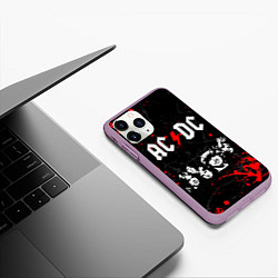 Чехол iPhone 11 Pro матовый AC DC HIGHWAY TO HELL, цвет: 3D-сиреневый — фото 2