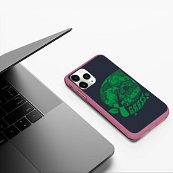Чехол iPhone 11 Pro матовый Травяные покемоны, цвет: 3D-малиновый — фото 2