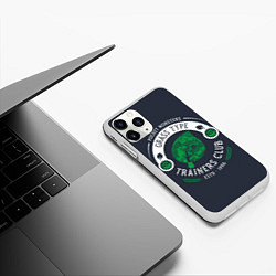 Чехол iPhone 11 Pro матовый Тренер травяных покемонов, цвет: 3D-белый — фото 2
