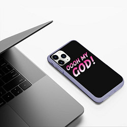 Чехол iPhone 11 Pro матовый Oooh My God!!, цвет: 3D-светло-сиреневый — фото 2