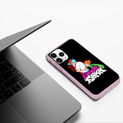 Чехол iPhone 11 Pro матовый Boyfriend, Girlfriend and Pico, цвет: 3D-розовый — фото 2