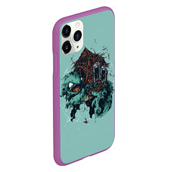 Чехол iPhone 11 Pro матовый Домик Сквиртла, цвет: 3D-фиолетовый — фото 2