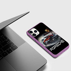 Чехол iPhone 11 Pro матовый PORSHE, цвет: 3D-фиолетовый — фото 2