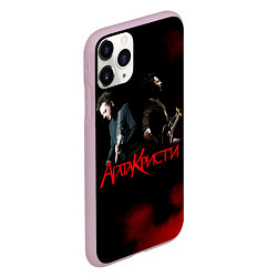 Чехол iPhone 11 Pro матовый Агата Кристи группа, цвет: 3D-розовый — фото 2