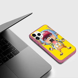 Чехол iPhone 11 Pro матовый Тони Тони Чоппер, цвет: 3D-малиновый — фото 2