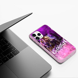 Чехол iPhone 11 Pro матовый Геншин Импакт Фишль, цвет: 3D-розовый — фото 2