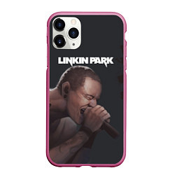 Чехол iPhone 11 Pro матовый LINKIN PARK ЛИНКИН ПАРК Z, цвет: 3D-малиновый