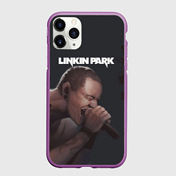 Чехол iPhone 11 Pro матовый LINKIN PARK ЛИНКИН ПАРК Z, цвет: 3D-фиолетовый