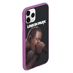 Чехол iPhone 11 Pro матовый LINKIN PARK ЛИНКИН ПАРК Z, цвет: 3D-фиолетовый — фото 2