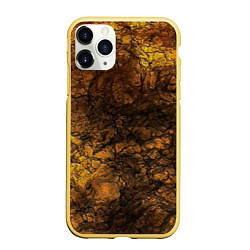 Чехол iPhone 11 Pro матовый Абстрактный узор текстура, цвет: 3D-желтый