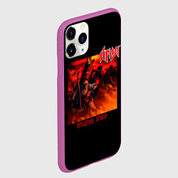 Чехол iPhone 11 Pro матовый Ария - КРЕЩЕНИЕ ОГНЕМ, цвет: 3D-фиолетовый — фото 2
