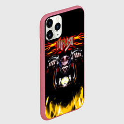 Чехол iPhone 11 Pro матовый Ария - Герой асфальта, цвет: 3D-малиновый — фото 2