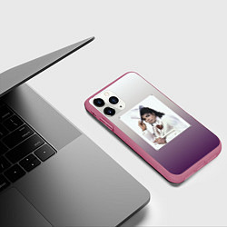Чехол iPhone 11 Pro матовый Майкл Джексон навсегда, цвет: 3D-малиновый — фото 2