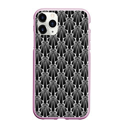 Чехол iPhone 11 Pro матовый Узор Арт деко, цвет: 3D-розовый