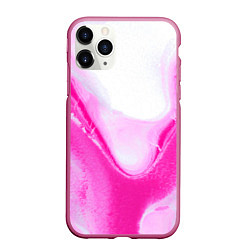 Чехол iPhone 11 Pro матовый Жидкий пурпур, цвет: 3D-малиновый