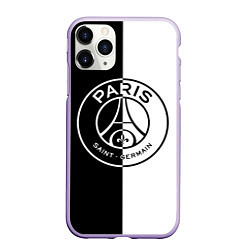 Чехол iPhone 11 Pro матовый ФК ПСЖ PSG BLACK & WHITE