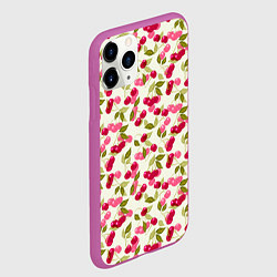 Чехол iPhone 11 Pro матовый Спелая вишня, цвет: 3D-фиолетовый — фото 2