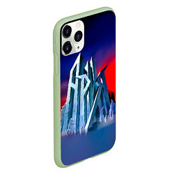 Чехол iPhone 11 Pro матовый Ария - Мания величия, цвет: 3D-салатовый — фото 2