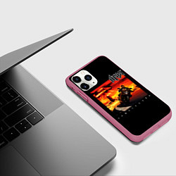 Чехол iPhone 11 Pro матовый Ария АРМАГЕДДОН, цвет: 3D-малиновый — фото 2
