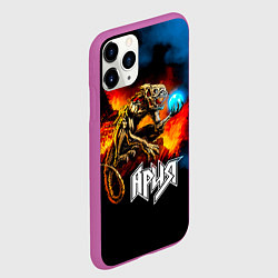 Чехол iPhone 11 Pro матовый Ария - Химера, цвет: 3D-фиолетовый — фото 2