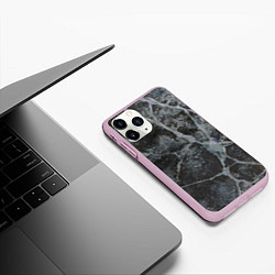 Чехол iPhone 11 Pro матовый Лунный камень, цвет: 3D-розовый — фото 2