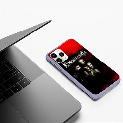 Чехол iPhone 11 Pro матовый Группа Кукрыниксы, цвет: 3D-светло-сиреневый — фото 2