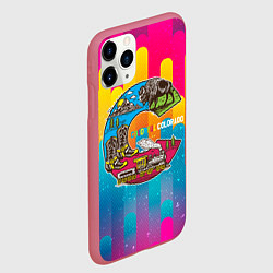 Чехол iPhone 11 Pro матовый Путешествие Colorful, цвет: 3D-малиновый — фото 2