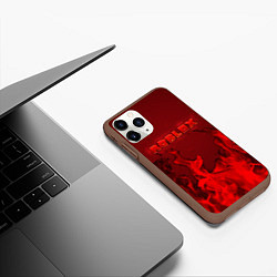 Чехол iPhone 11 Pro матовый ROBLOX ОГОНЬ, цвет: 3D-коричневый — фото 2