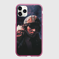 Чехол iPhone 11 Pro матовый OG BUDA, цвет: 3D-малиновый