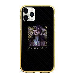 Чехол iPhone 11 Pro матовый Альбедо Overlord, цвет: 3D-желтый