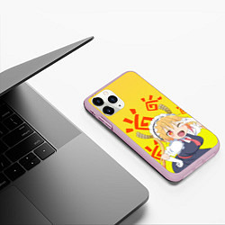 Чехол iPhone 11 Pro матовый Тору, Дракон-горничная Кобаяши, цвет: 3D-розовый — фото 2