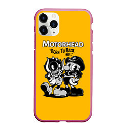 Чехол iPhone 11 Pro матовый Motorhead x Cuphead, цвет: 3D-малиновый
