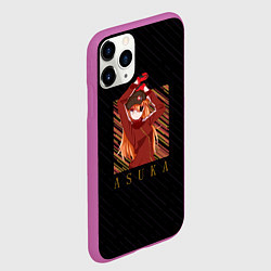 Чехол iPhone 11 Pro матовый Аска Евангелион, цвет: 3D-фиолетовый — фото 2