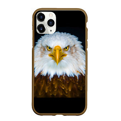 Чехол iPhone 11 Pro матовый Белоголовый орлан, цвет: 3D-коричневый