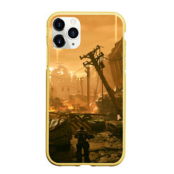 Чехол iPhone 11 Pro матовый GEARS OF WAR ШЕСТЕРЕНКИ Z, цвет: 3D-желтый