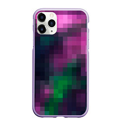 Чехол iPhone 11 Pro матовый Разноцветный геометрический уз, цвет: 3D-светло-сиреневый