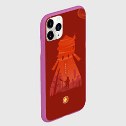 Чехол iPhone 11 Pro матовый HU TAO ХУ ТАО ГЕНШИН, цвет: 3D-фиолетовый — фото 2