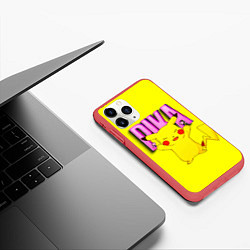 Чехол iPhone 11 Pro матовый ПИКАЧУ PIKACHU, цвет: 3D-красный — фото 2