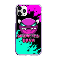 Чехол iPhone 11 Pro матовый Geometry Dash