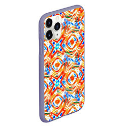 Чехол iPhone 11 Pro матовый Летний абстрактный узор, цвет: 3D-серый — фото 2