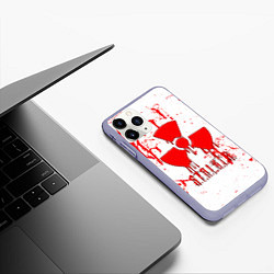 Чехол iPhone 11 Pro матовый S T A L K E R БРЫЗГИ КРОВИ, цвет: 3D-светло-сиреневый — фото 2