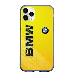 Чехол iPhone 11 Pro матовый BMW СЛЕДЫ ШИН БМВ