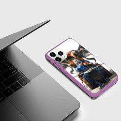 Чехол iPhone 11 Pro матовый Geralt, цвет: 3D-фиолетовый — фото 2