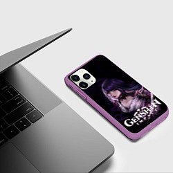 Чехол iPhone 11 Pro матовый Сёгун Райден, цвет: 3D-фиолетовый — фото 2
