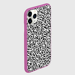 Чехол iPhone 11 Pro матовый Буквы UKFC, цвет: 3D-фиолетовый — фото 2