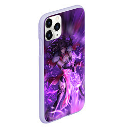 Чехол iPhone 11 Pro матовый Genshin Impact Геншин Импакт Z, цвет: 3D-светло-сиреневый — фото 2