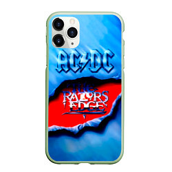 Чехол iPhone 11 Pro матовый ACDC - The Razor’s Edge, цвет: 3D-салатовый