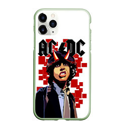 Чехол iPhone 11 Pro матовый ACDC Ангус Янг, цвет: 3D-салатовый