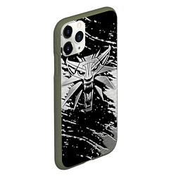 Чехол iPhone 11 Pro матовый THE WITCHER LOGO STEEL, цвет: 3D-темно-зеленый — фото 2